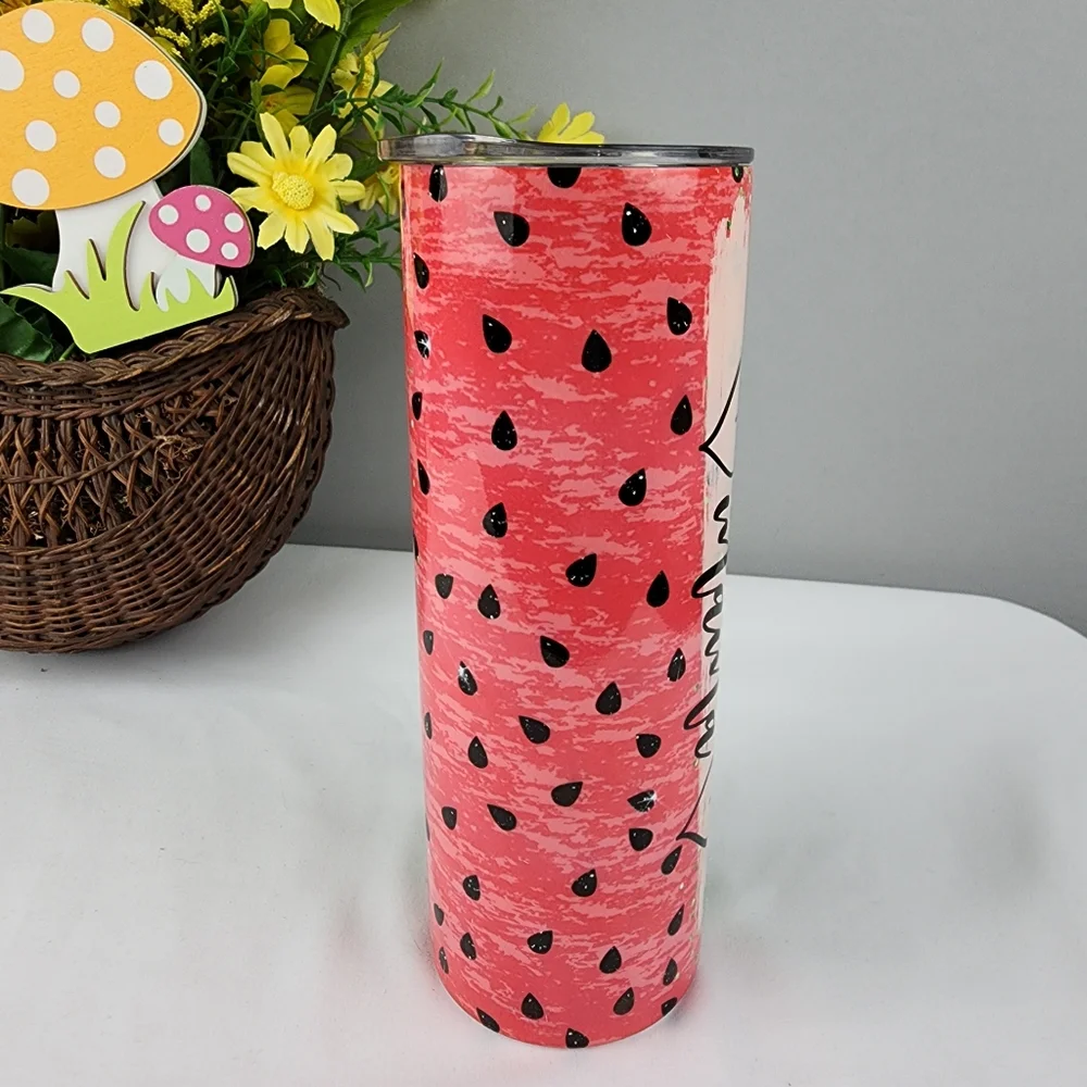 Homeschool Mama Cup Tumbler Watermelon Design -  16oz